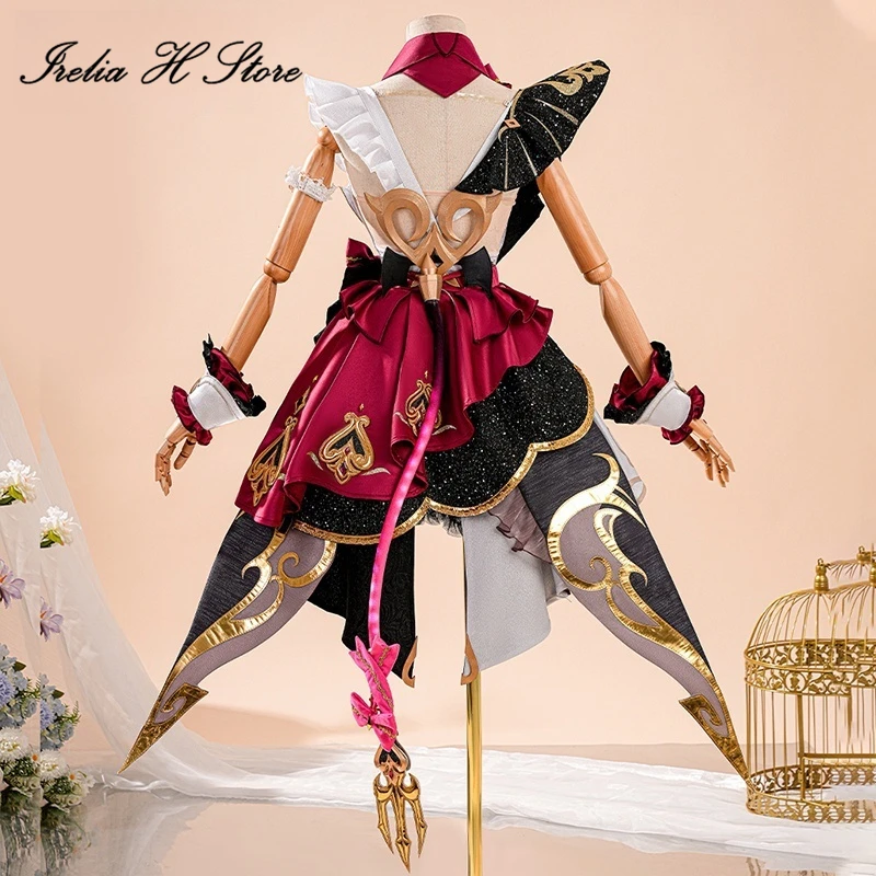 أزياء Irelia H Escoffier من Genshin Impact التأثيرية لعبة Escoffier فستان جميل أزياء الهالوين للنساء