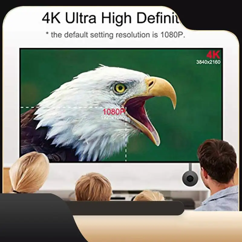 

Wireless Display Adapter Mobile Screen Mirroring Receiver From Phone To Big Screen For Chrome Google Home Black-T44C