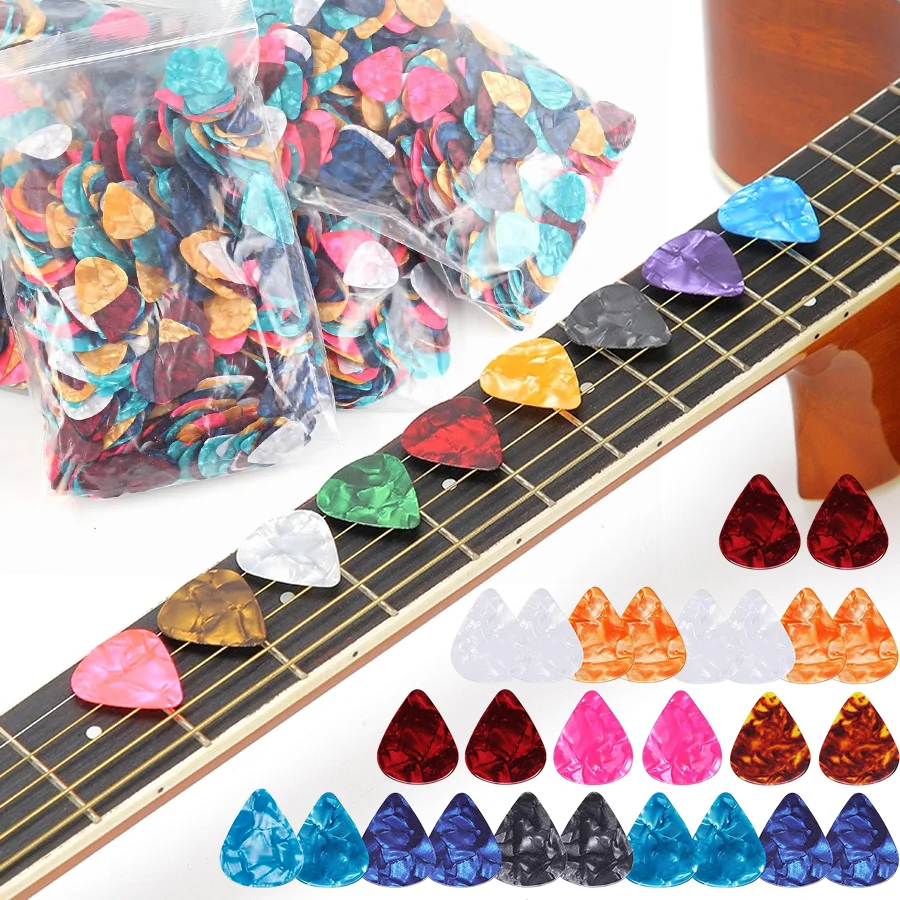 6/12/24/48/100pcs Guitar Picks ABS Guitar Ukulele String Instrument Accessories for Music Lovers Indoor Outdoor Performance XJM