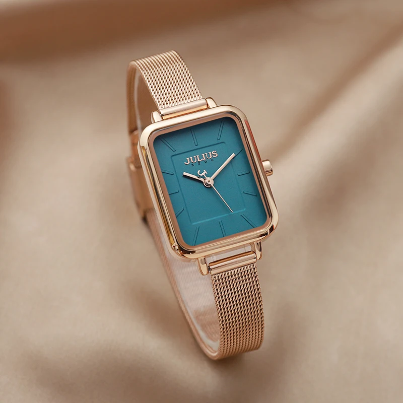 Square women's watches, trendy, stylish, simple, small square watches with steel straps, top ten brands of women's watches.