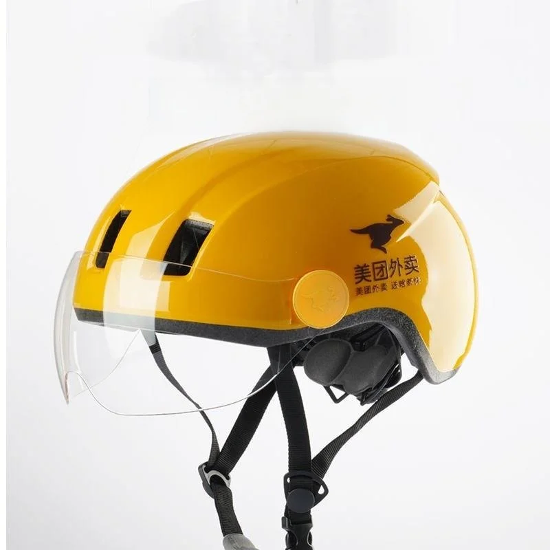 Meituan Delivery Rider Summer Cycling Breathable Sun Protection Cap Helmet Delivery Run Errand Equipment Head Protection