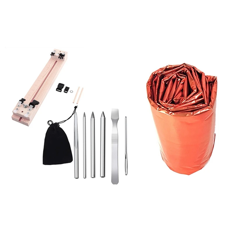 

7 PCS Paracord Bracelet Knitting Tool Paracord Tool With Emergency Sleeping Bag 2 Person Survival Sleeping Bags