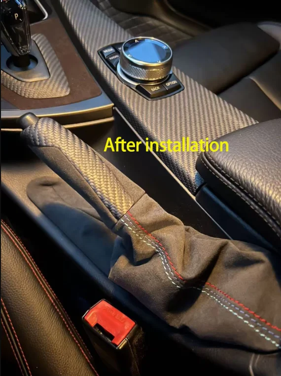 Replacement F30 F10 Carbon Fiber Automatic Shift Knob Gear Shift Case Cover for Bmw F31 F32 F33 F34 F36 F07 F11 F06 F12 F14 image 3