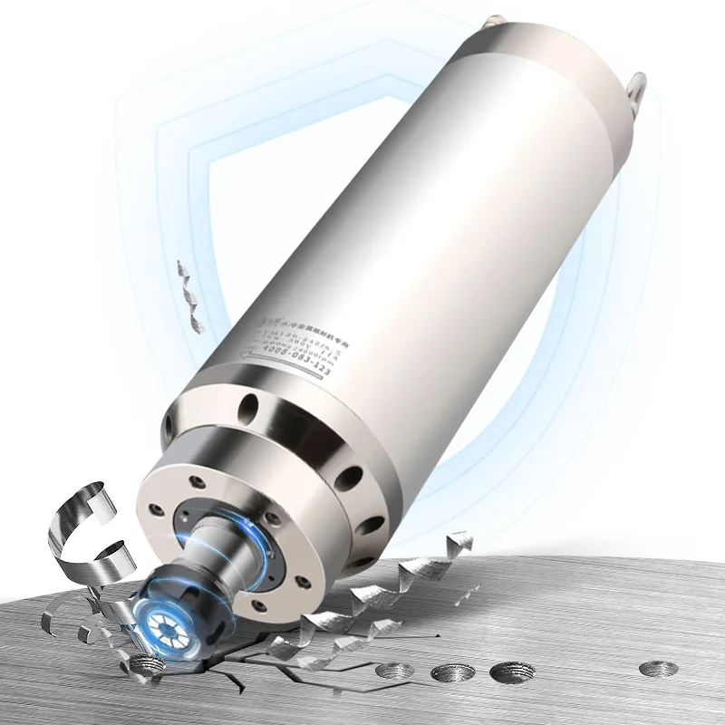 HYCNC 2.2KW ER20 4 Bearings Water Cooled Metal Milling Spindle Motor for CNC Metal Cut