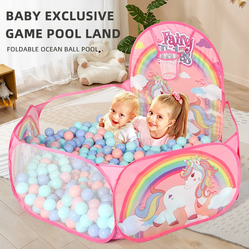 Children's indoor and outdoor ball pool toys (excluding balls), simple installation unicorn version