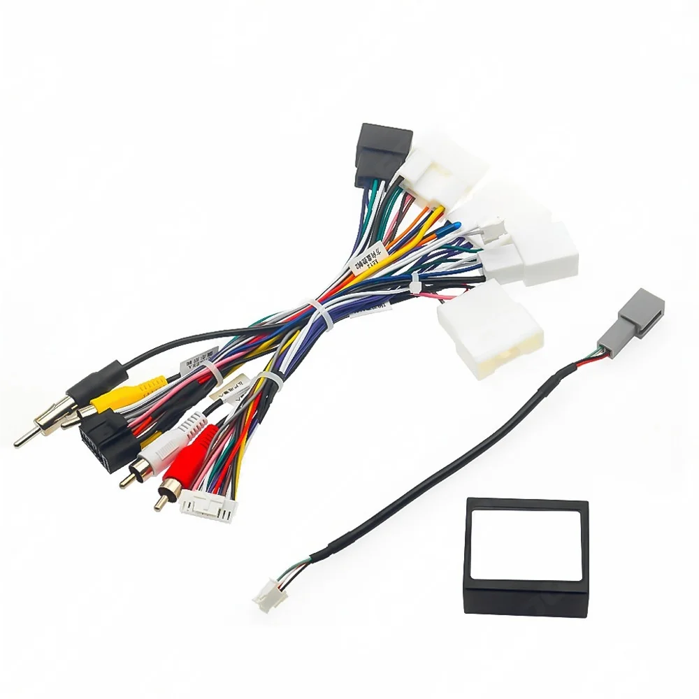 Quadlock Wiring Harness CAN Bus Decoder Car Android Head Unit Cable Adapter for Toyota Prado Highlander Venza Sienna Harrier 202