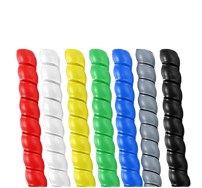 (220V PVC 2M) Spiral Wrapping Band Cable 10mm Management 20m Roll