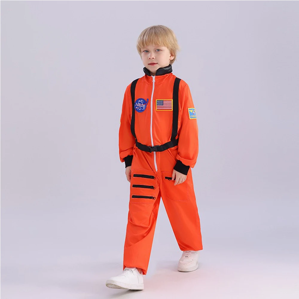 Halloween Kids Astronaut Costume Spaceman Costume Boy and Girl Space Astronaut Costume for Kids Jumpsuit Astronaut Suit Children