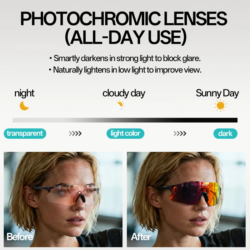 SCVCN النظارات الشمسية للرجل الدراجات نظارات القيادة دراجة نظارات ركوب الدراجات النساء الطريق دراجة هوائية جبلية في الهواء الطلق الرياضة نظارات UV400 #4