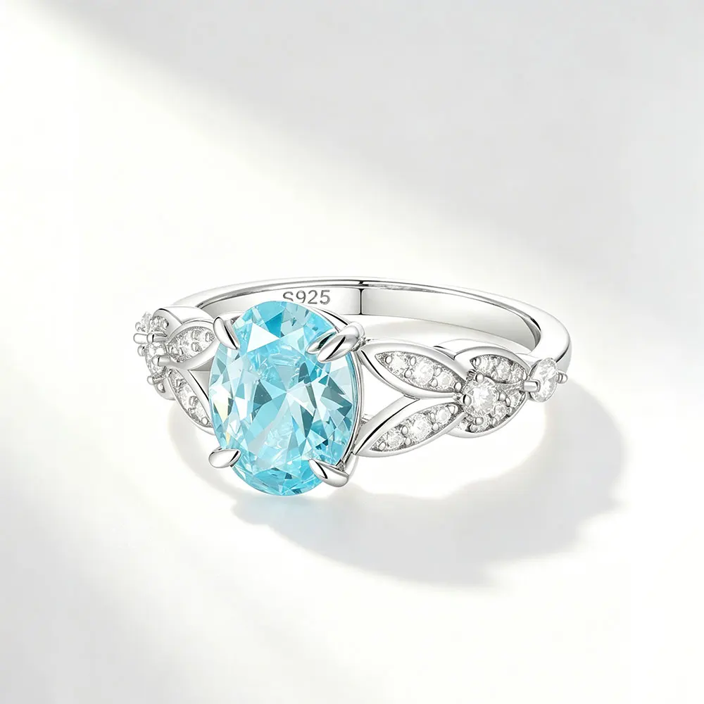 HFE Oval Green Simulated Emerald Moissanite Ring for Women 925 Sterling Silver Vintage Rings Wedding Cocktail Party Fine Jewelry
