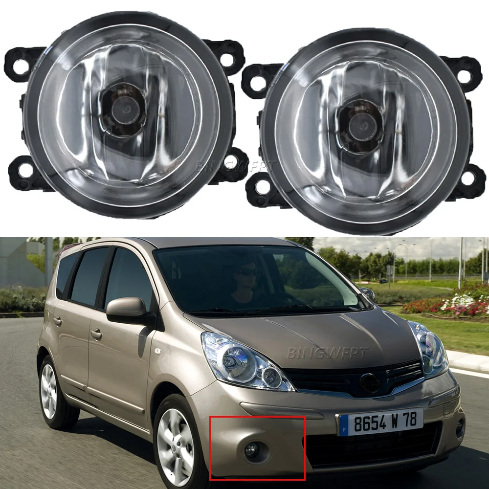 2PCS Fog Lights Lamp H11 Front Foglight 12V Car-Styling For Nissan Note E11 NE11 2006-2012 2011 2010 2009 2008 2007