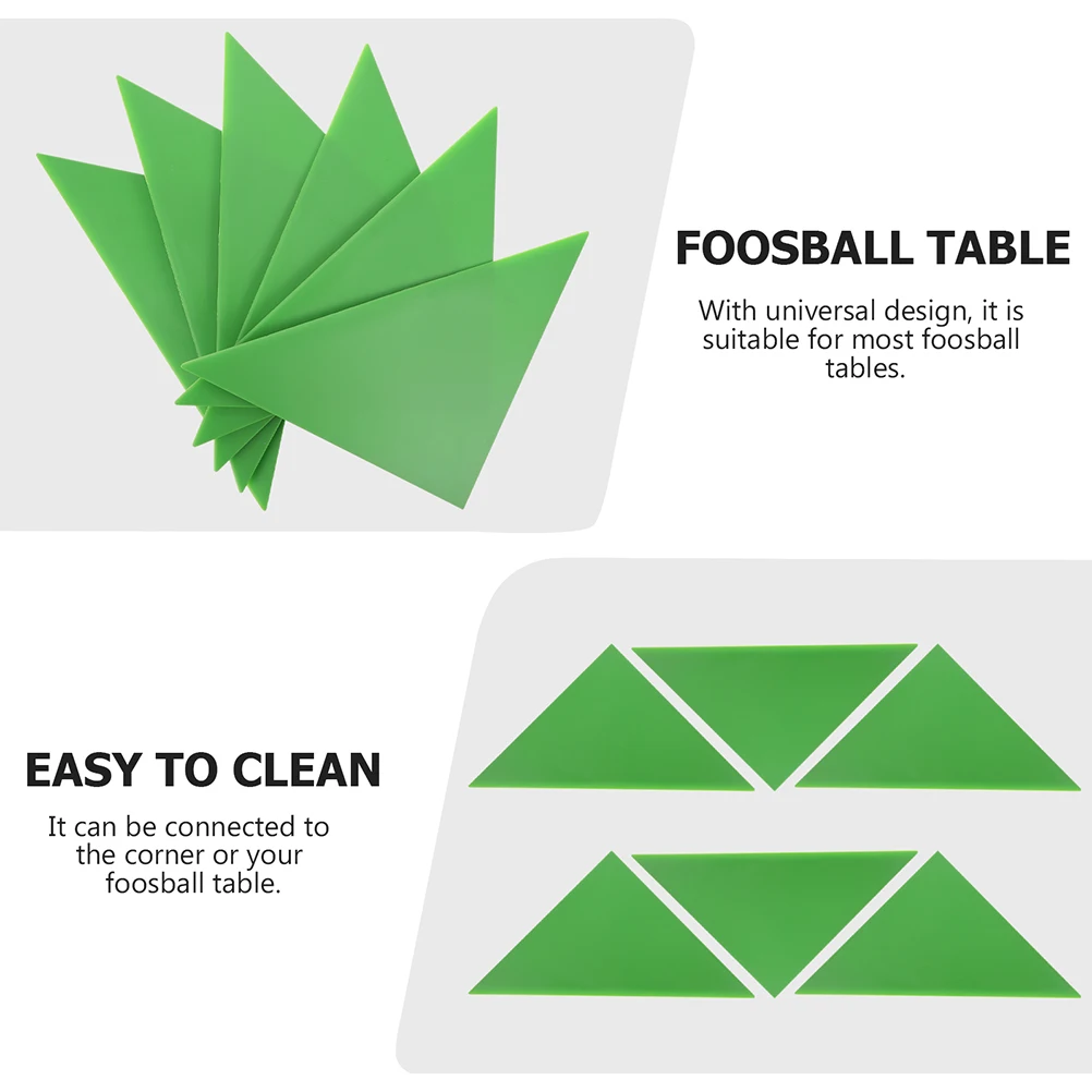 

8pcs Table Protectors Durable ABS Anti-Scratch Triangle Green Foosball Accessories Edge Cushion Guard