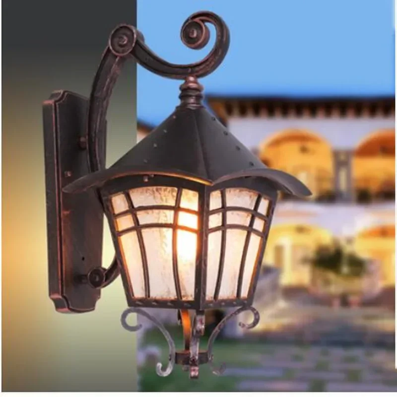 

Outdoor waterproof single head wall lamp creative simple outdoor balcony exterior garden glass lamp