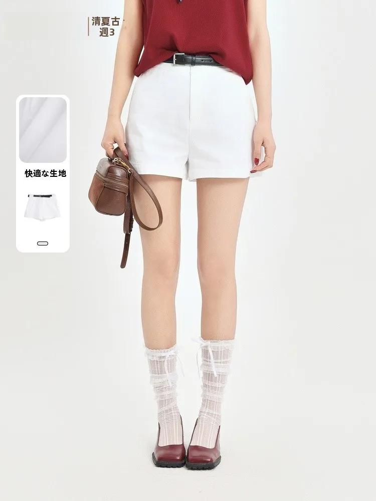 

Casual High Waist Wide Leg Pants Memory's Start Summer New Style Slimming Versatile Advanced Feeling Shorts 70AX24581