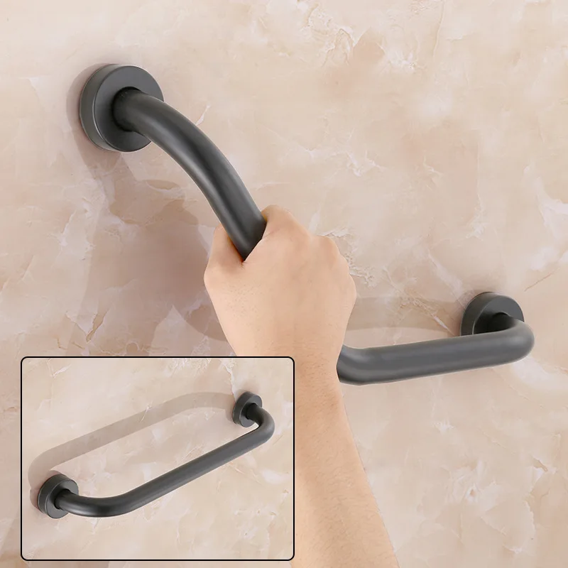 Grab Rail stainless steel Wall Mounted Bathroom Armrest Handle Bathtub Grab Bar Toilet Elderly Handrail Home Safety