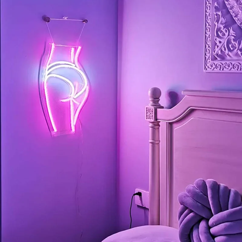 Señal de luz de neón rgb para mujer, transformador de belleza hecho a medida, 220v, sexy, para el hogar