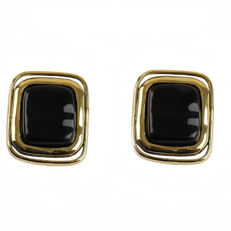 Fashion Jewelry Vintage Temperament Big Square Earrings For Women Gifts Exaggerative Ear Accessories 2024 Trend New