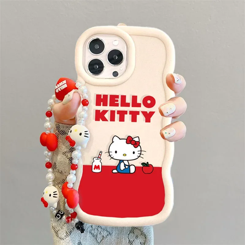 Hello Kitty Bracelet Chain CaseFor Samsung Galaxy S25 S24 S23 Ultra Plus S20 FE A55 A54 A36 A35 A34 A17 A07 A16 A15 A06 A05 A05S