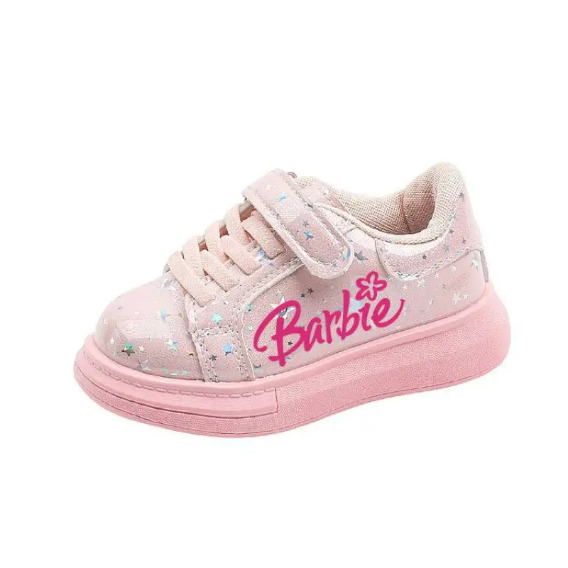 Barbie Children Casual Shoes Sneakers Barbie Toddler Casual Sneakers Boys Girls Baby Cartoon Print Pink Kids Shoes Size 21-30