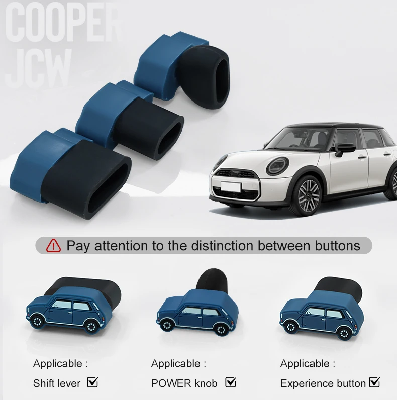 Silikon-Schutzabdeckung für die Mittelkonsole des Mini Cooper J01 F05 F65 F66 U25 F67, Zierstück für den Start-Stopp-Knopf – Detail 6