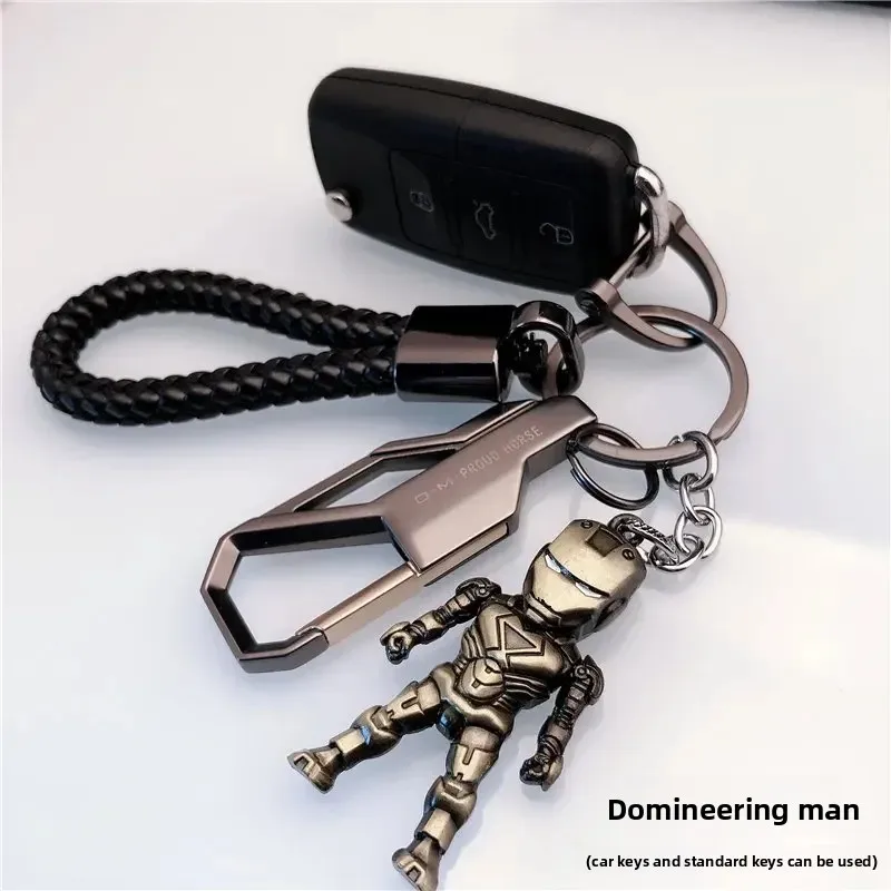 

Мужской брелок для ключей Marvel с изображением Железного человека, подвеска с изображением Капитана Америки, персонализированный креативный аксессуар премиум-класса, праздничный подарок
