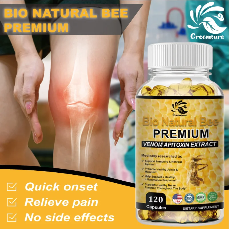 

Greensure 60/120pcs Capsules Bee Venom Extract Capsules, Enhance Immunity, Antioxidant