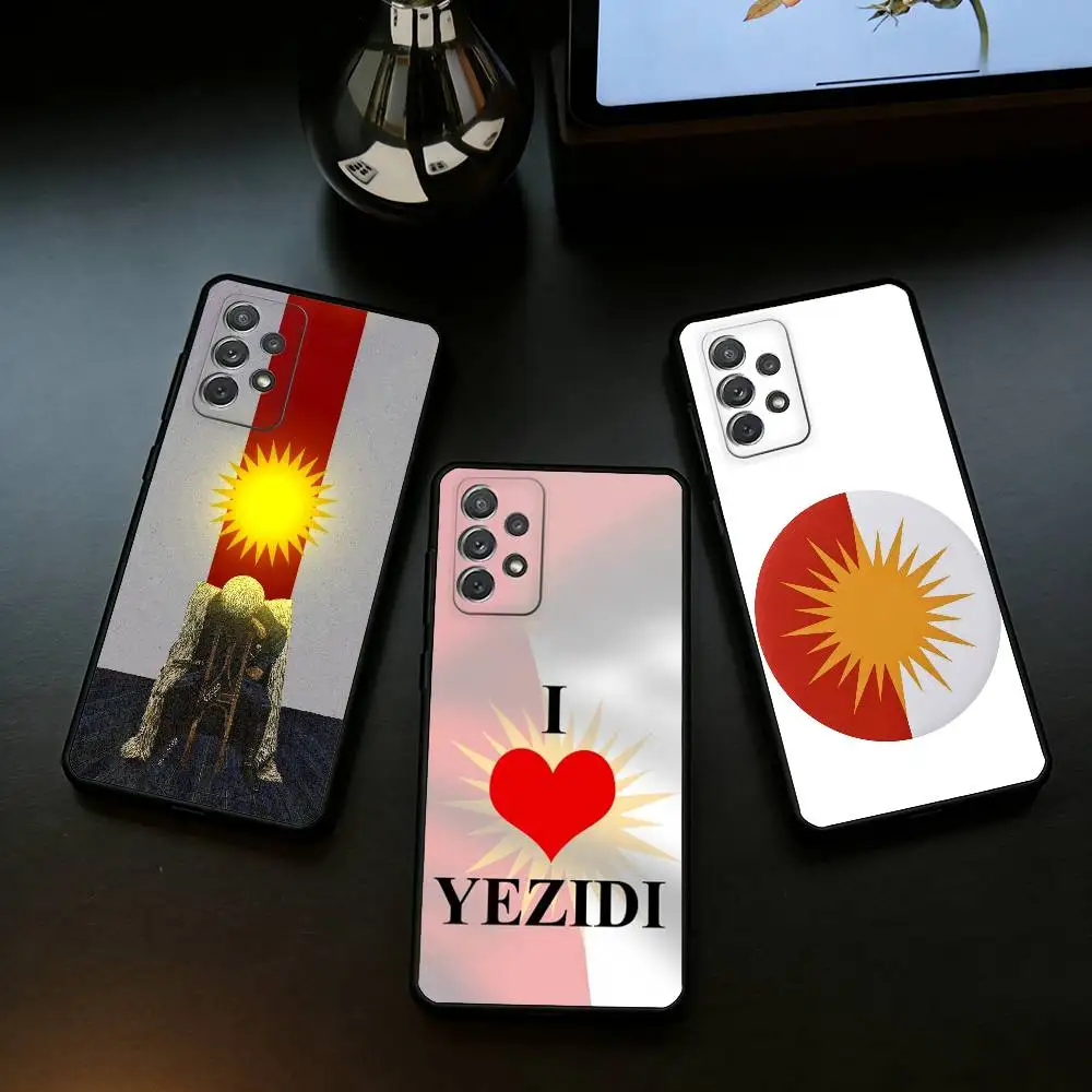 F-Flag Y-Yazidi E-Ezidxan  Phone Case For Samsung Galaxy A73,A72,A71,A70,A53,A52,A51,Soft Silicone Black Cover