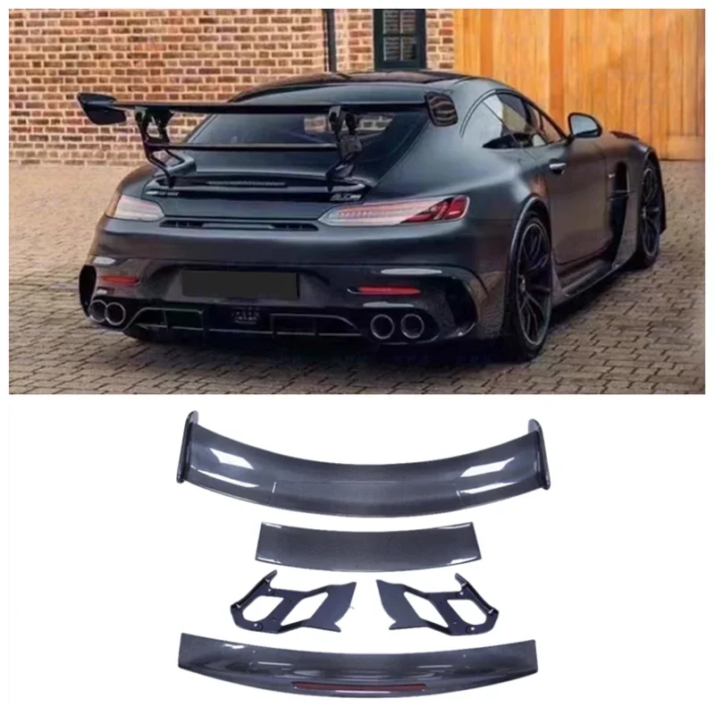 

For Mercedes-Benz AMG GT GTS 2015-2023 High Quality Carbon Fiber Car Bumper Rear Trunk Lip Spoiler Wing