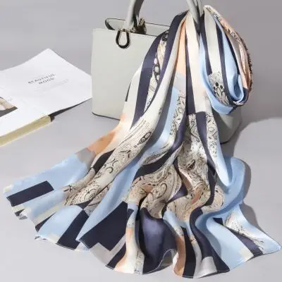 Silk Scarf Women\'s New 100% Pure Silk Silk Scarf Satin Shawl Manufacturers Wholesale