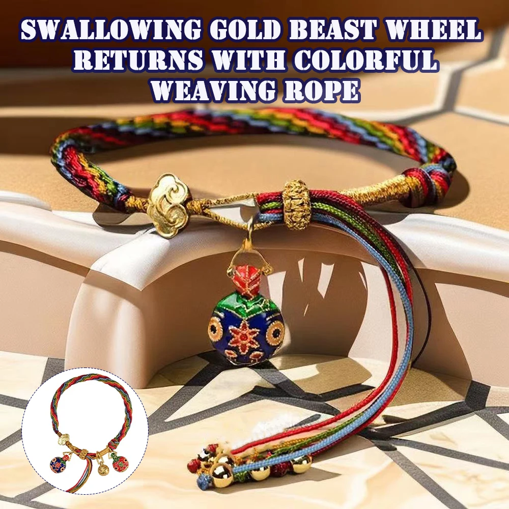 Ethnic Style Colorful Braideds Bracelet Delicate Versatile Hand Accessories for Couples Besties Wristbands Hand Rope family Gift