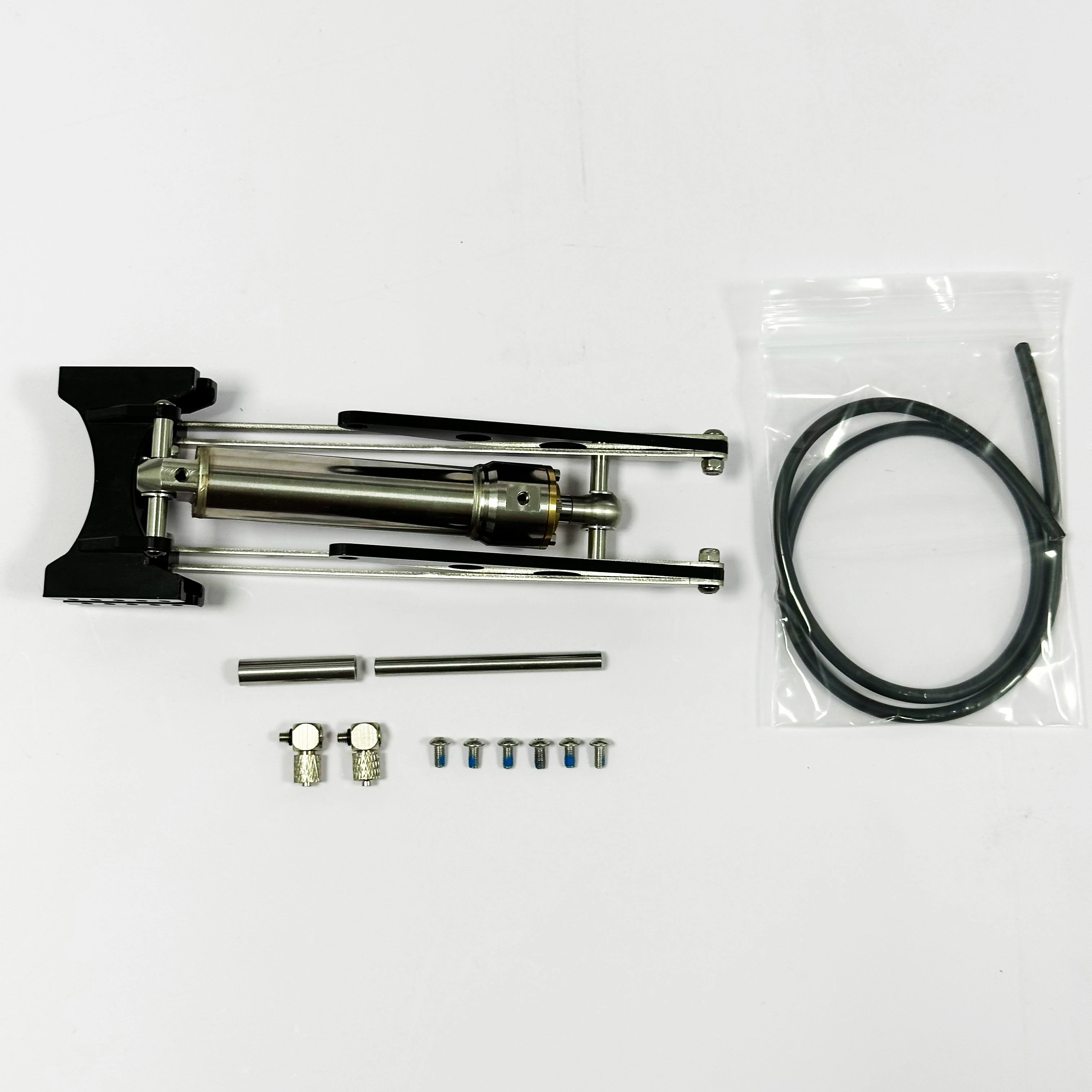 RC 1/14 Metall-Hydraulik-Hebeölpumpe F-Stützrahmen für Tamiya Hydraulikbagger, Lader, Muldenkipper, DIY-Teile – Detail 1