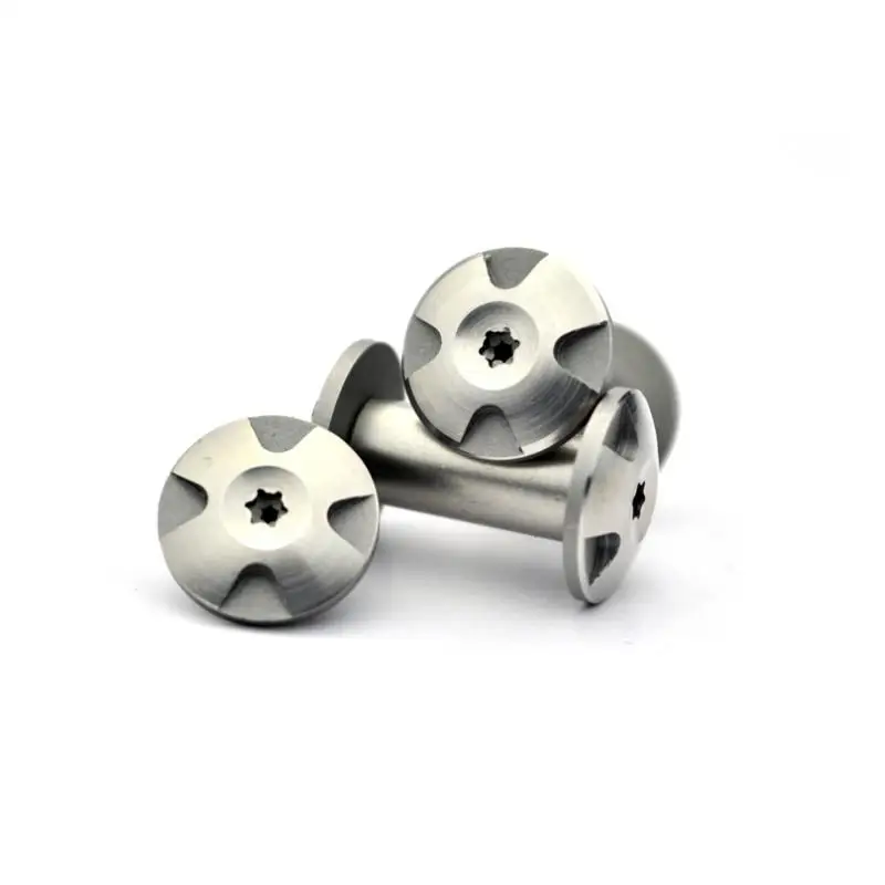 2sets DIY Knife Handle M4 Screw Material Fastening American Style Five-pointed Star Rivet 0.57 Inches 5MM/6MM