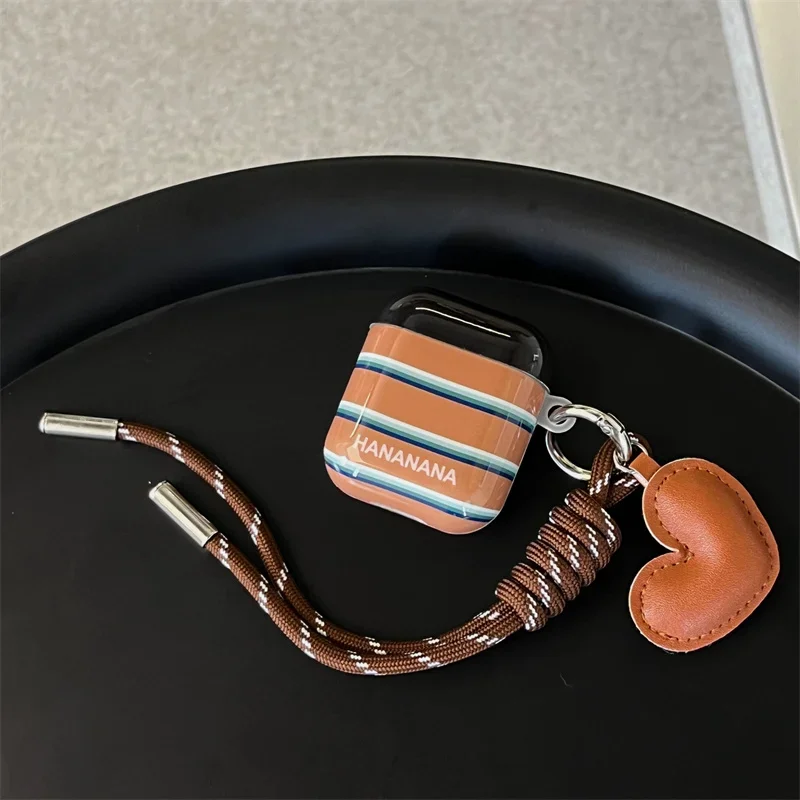 Étui pour écouteurs pour Apple Airpods Pro 2 4 3, documents coréens, housse avec sangle de charme d'amour, étuis de charge en silicone pour Airpod 4