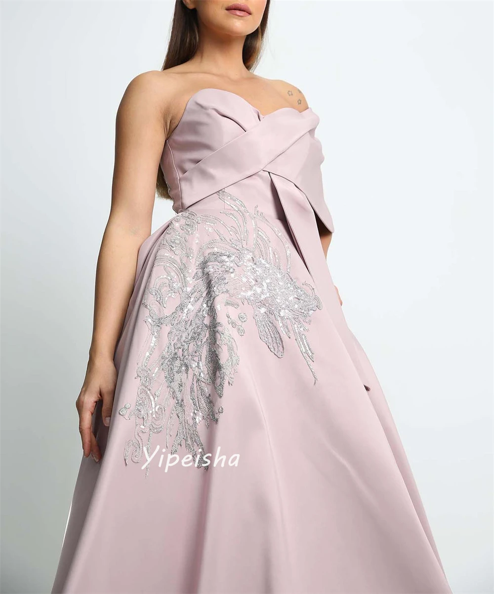 Yipeisha-vestido de baile con hombros descubiertos, exquisito y elegante, con cuentas, lentejuelas, Charmeuse, vestidos de Graduación