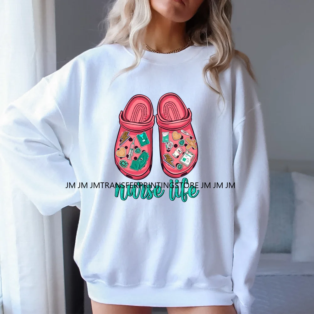 New Arrival Nurse Mom Patches Nurse Life Decals Iron On Medical Assistant DTF Transfers Stickers Ready To Press For T-shirts