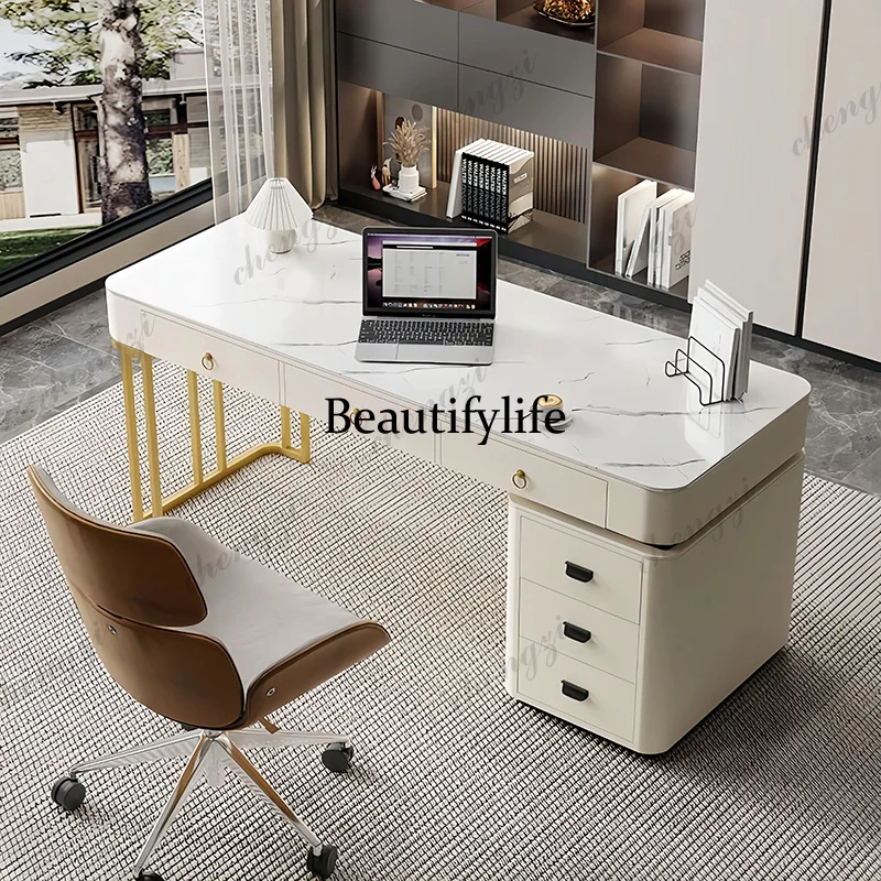 

Luxury Metal Computer Desks Rectangular Storage Bedroom Organizer Gaming Desk Drawers Adult Mesa Ordenador Office Furniture