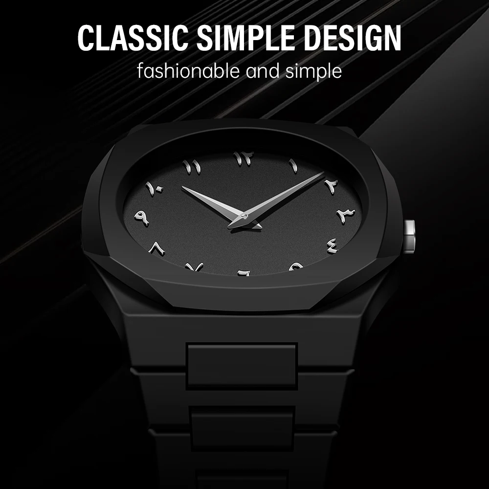 Men's Business Watches Fashion Classic Creative Plastic Watches Quartz Watches Black Waterproof Watches Hot Sale