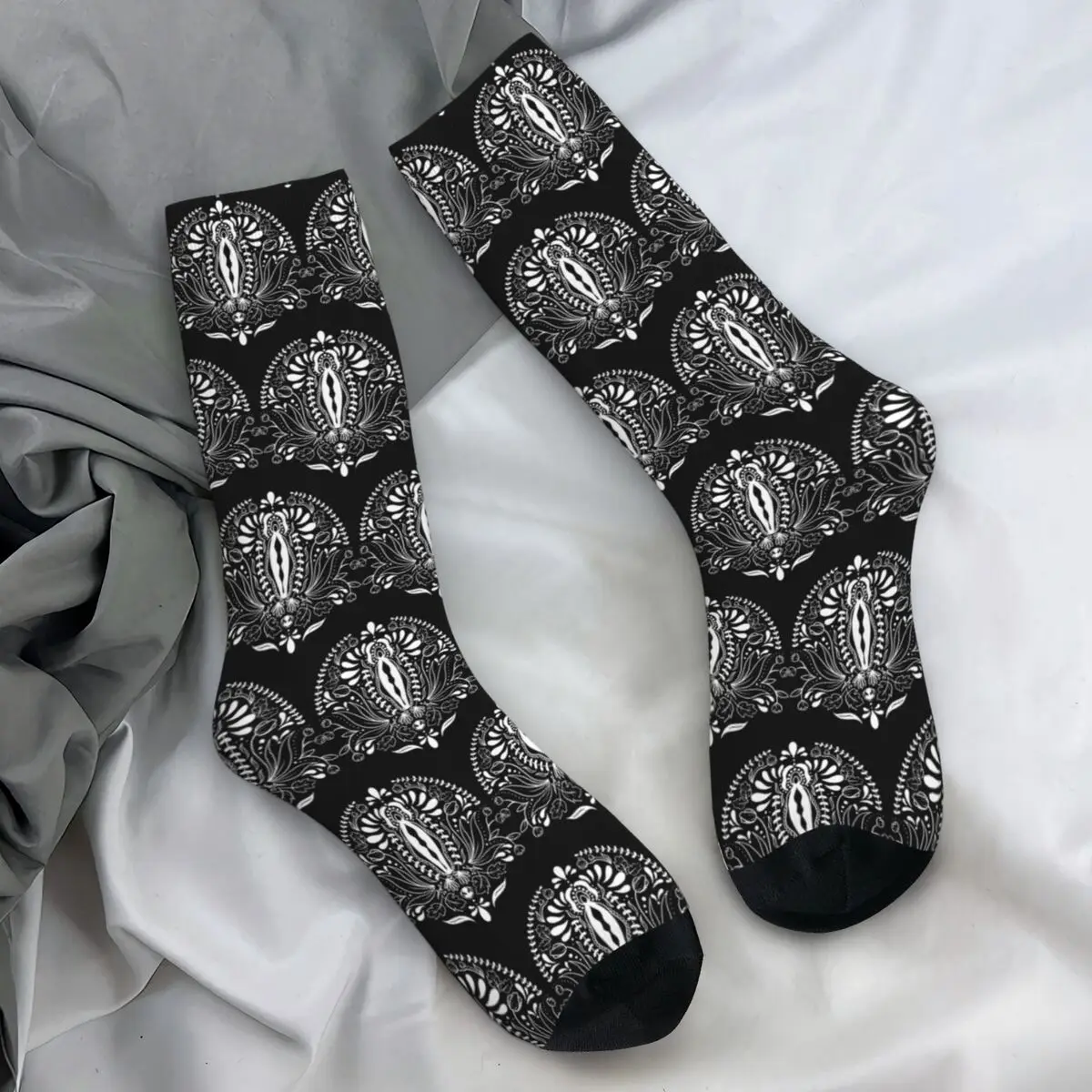 Men's Socks Vulva Flower Stockings Autumn Fashion Medium Soft Socks Pattern Climbing Anti Skid Socks