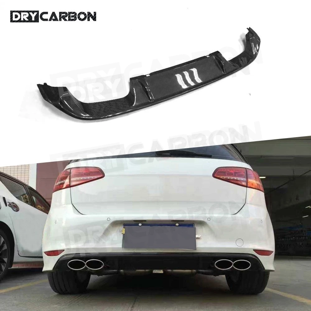 

Carbon Fiber Rear Bumper Diffuser Lip Spoiler for Volkswagen VW GOLF 7 R R LINE Hatchback 2014-2017 Standard Car Styling