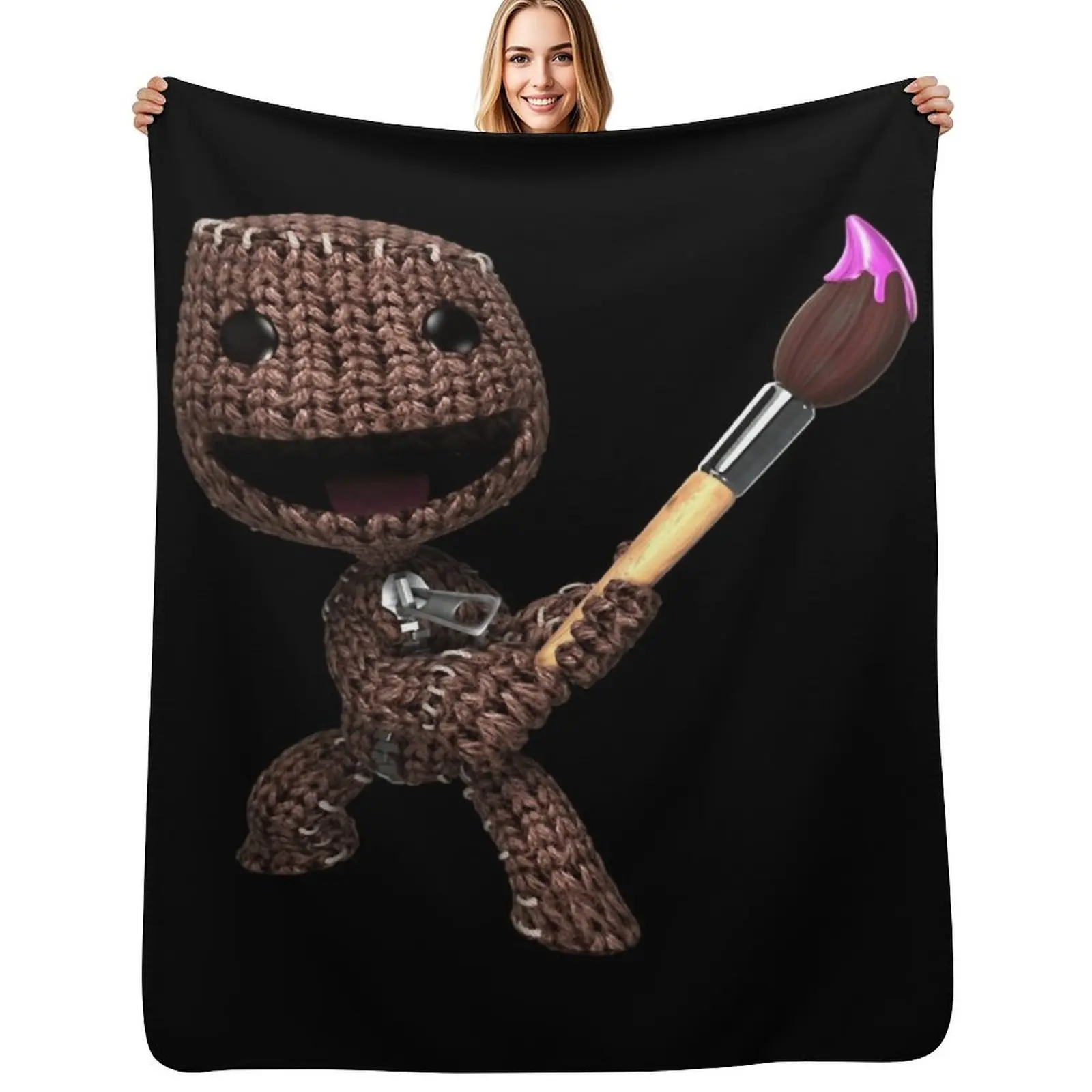

LBP Sackboy Throw Blanket Thin blankets and throws Luxury Brand Stuffeds Blankets