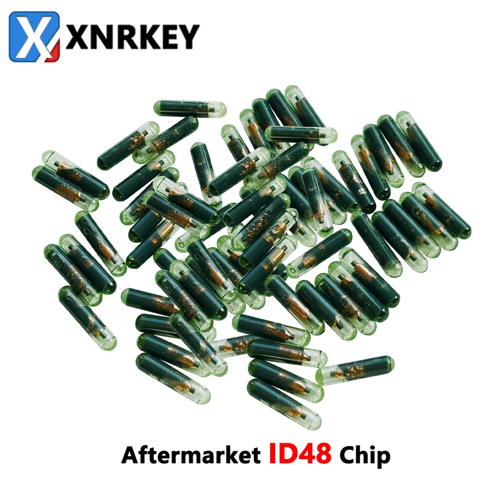 

XNRKEY 20/30/50/100 Pcs Aftermarket ID48 Transponder Chip Car Key Chip Blank OEM Auto Transponder Chip Glass ID48 Unlock Chip