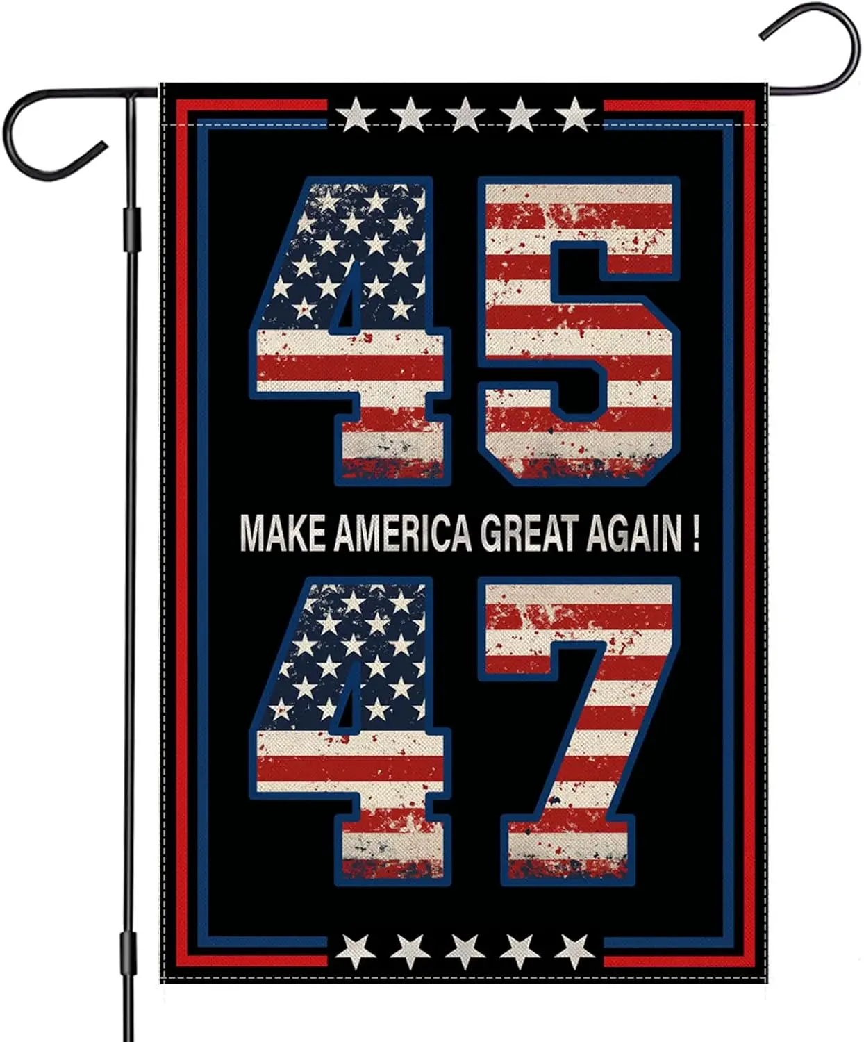 Donald Trump 2024 Garden Flags for Outside, 45 47 Take America Back Yard Decoration,Small Outdoor Decor for American President E