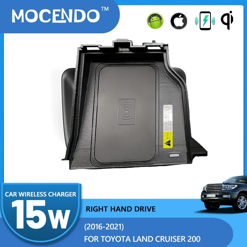 Para toyota land cruiser 200 rhd 2016 2017 2018 2019 2021 2020 suporte do telefone carro carregador sem fio acessórios adaptador de carregador de carro