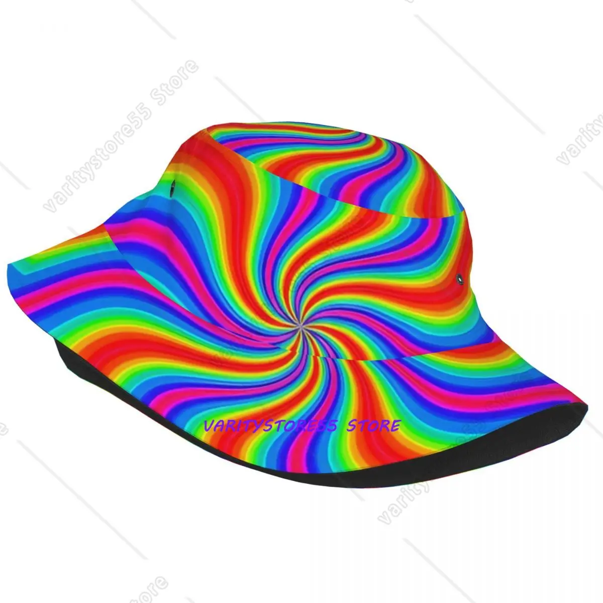 Vocation Getaway Headwear Psychedelic Neon Tie-Dye Accessories Bucket Hat Trendy Unisex Sun Hat Ispoti Hat Fishing Caps Hiking