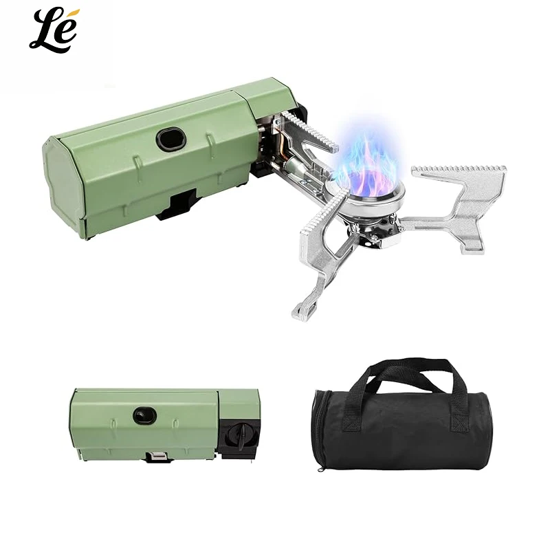 

Portable Foldable Camping Stove Backpack Style Gas Butane Burner With Storage Bag Ideal Camping Hiking Picnics Backpacking RVs