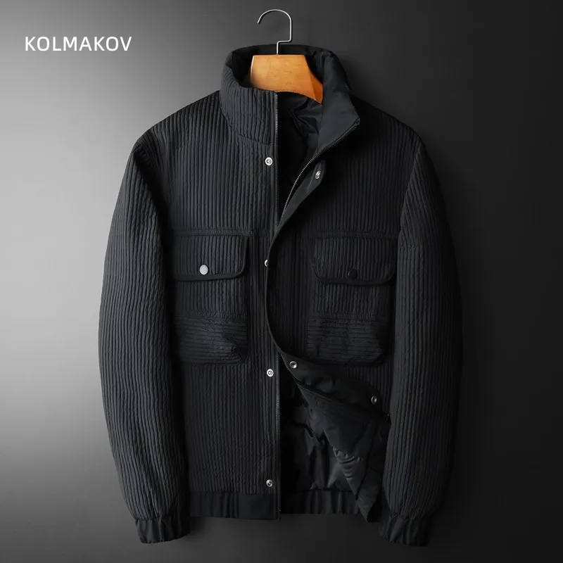 Chaqueta gruesa de plumón de pato para hombre, abrigo cálido de moda, talla M-4XL, YR211, 2022