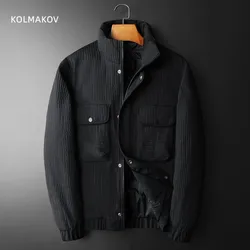 Chaqueta gruesa de plumón de pato para hombre, abrigo cálido de moda, talla M-4XL, YR211, 2022