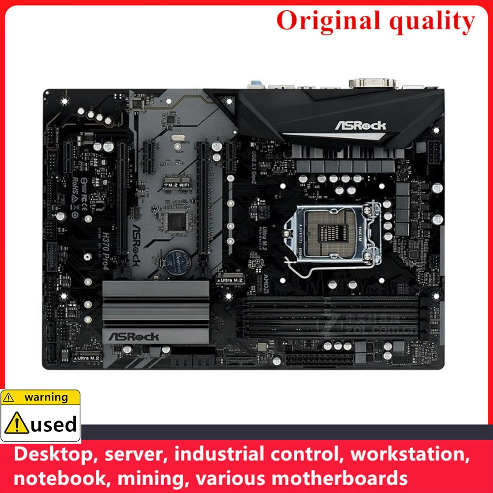 

Used For ASROCK H370 Pro4 Motherboards LGA 1151 DDR4 64GB ATX For Intel H370 Desktop Mainboard M.2 NVME SATA III USB3.0