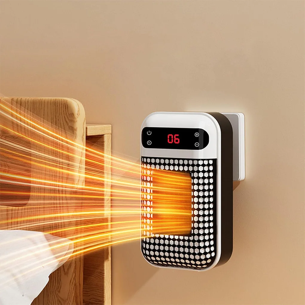 Wall Outlet Heater Plug-in Portable Household Electric Warmer Small Bathroom Heating Fans Home Heater with Remote Control