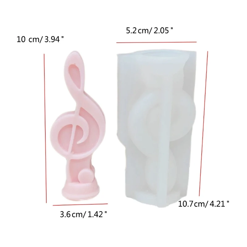 Musical Note Molds Silicone Moulds Scented Resin Casting Molds Handmade DIY Clay Molds Table Decorations